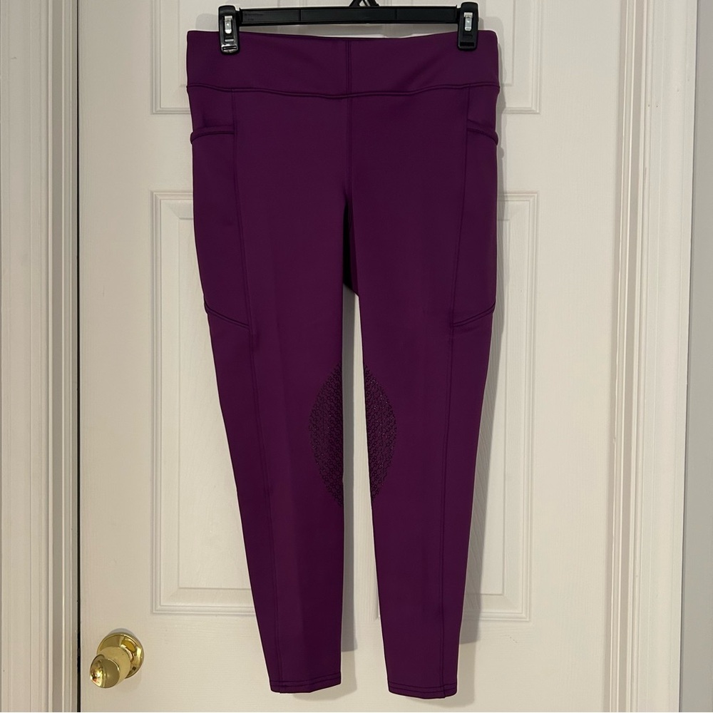 DoverSaddlery NewWOT Women’s Winter Riding Tight Sz XL Pockets Pretty Purple